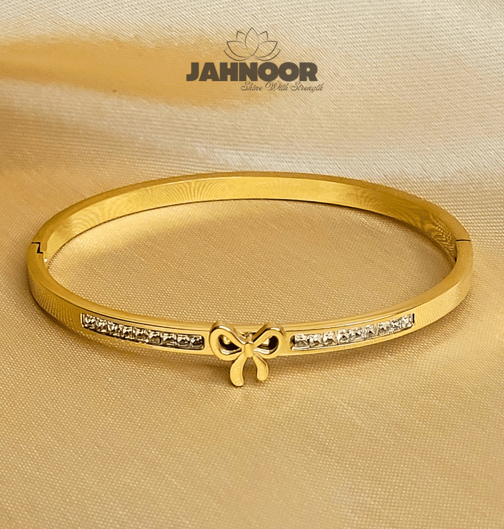 Minimalist Gold Bow Ribbon Bracelet