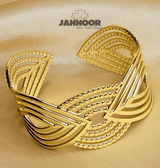 Elegant Gold Filigree Cuff Bracelet