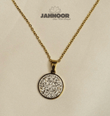 Classic Sparkle Round Pendant Necklace