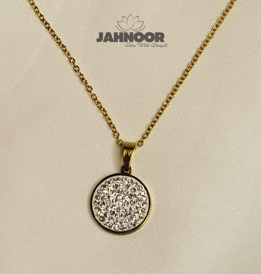 Classic Sparkle Round Pendant Necklace