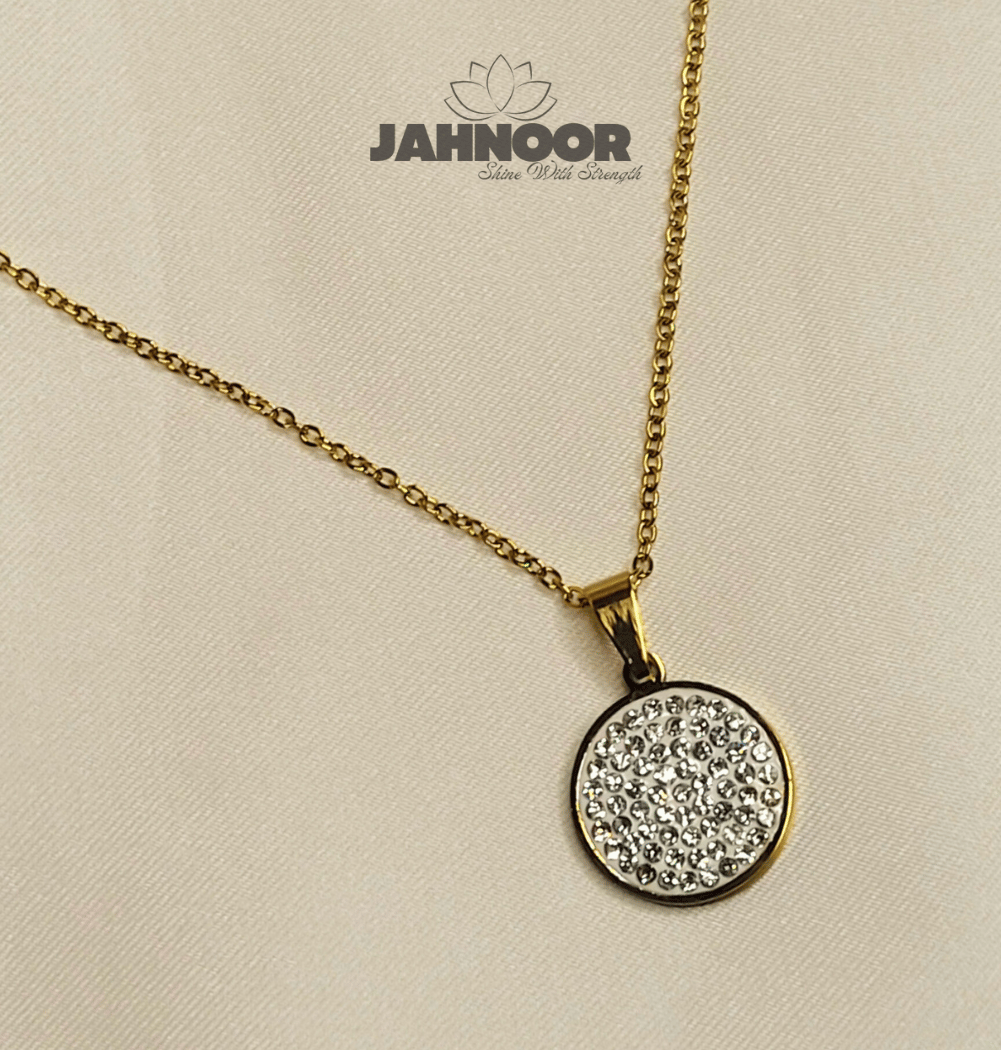 Classic Sparkle Round Pendant Necklace