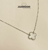 Elegant Silver Clover Necklace