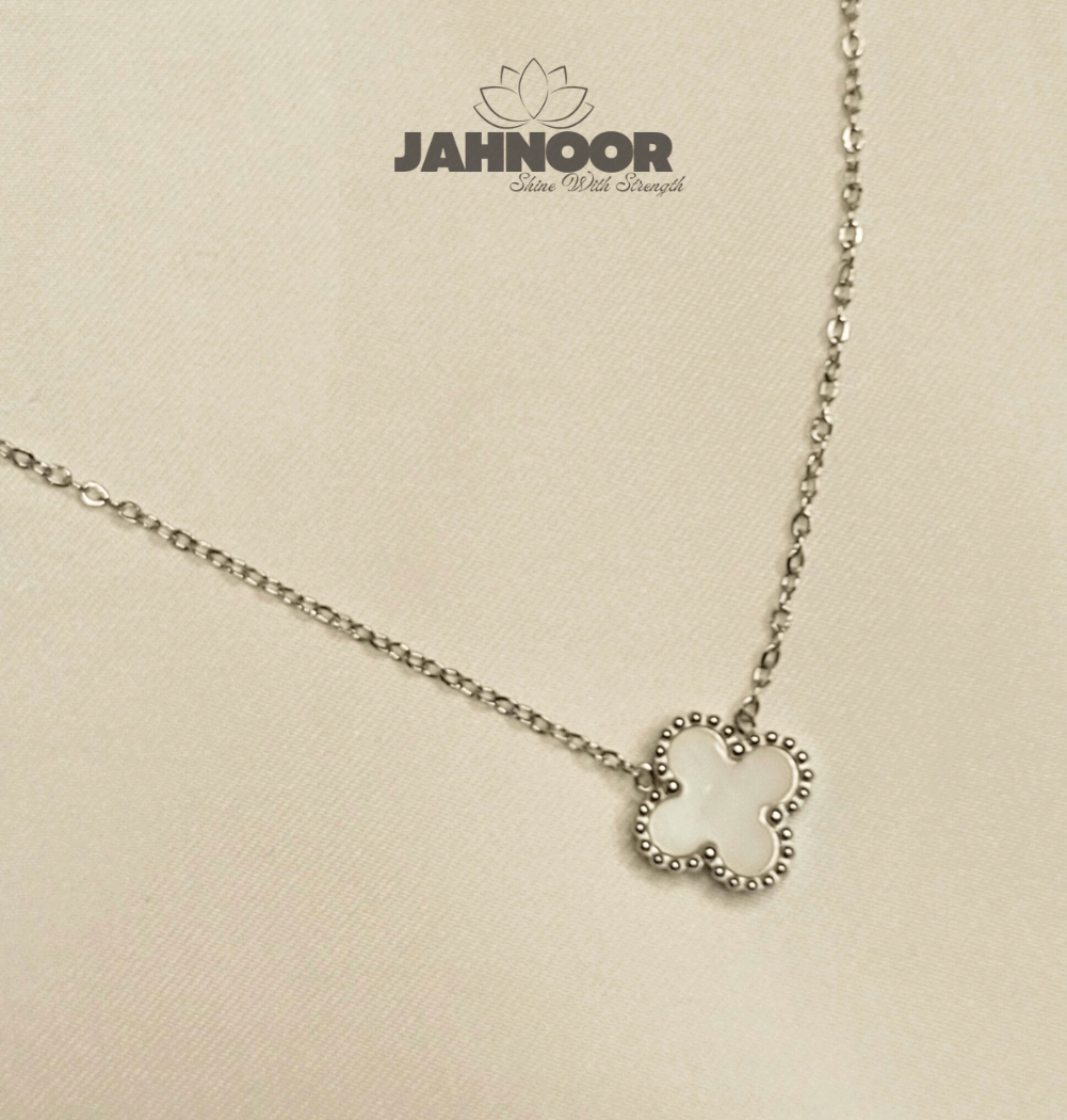 Elegant Silver Clover Necklace