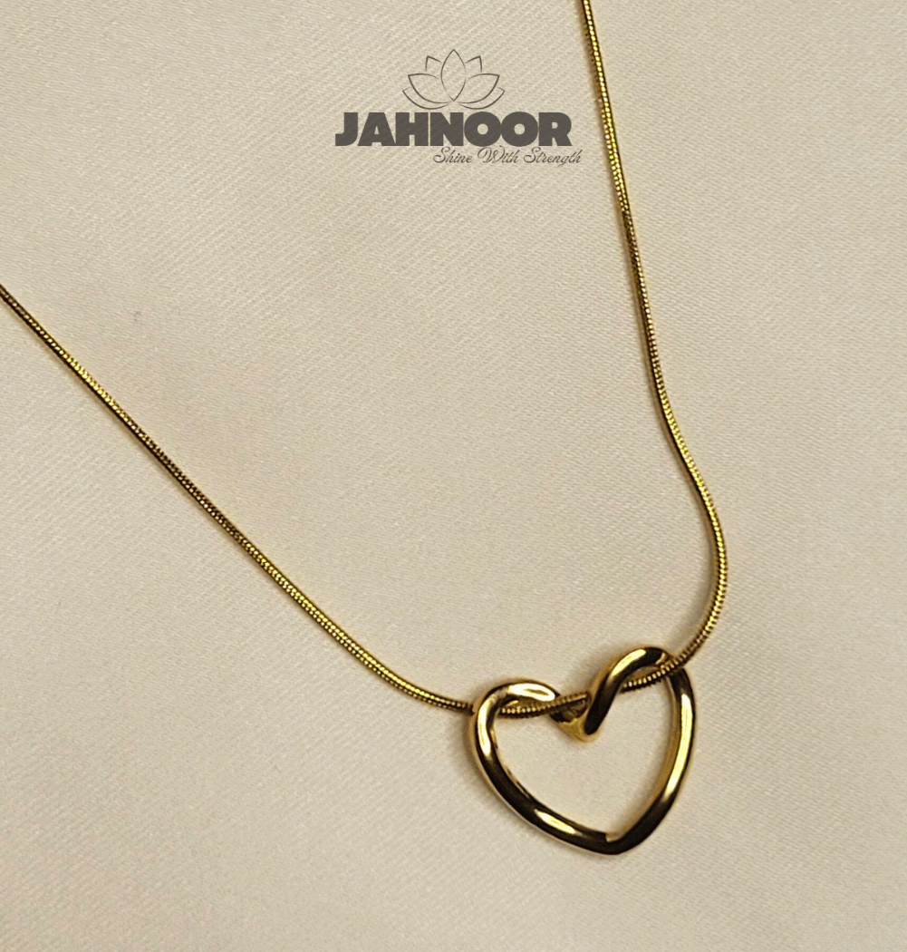 Elegant Twisted Gold Heart Necklace