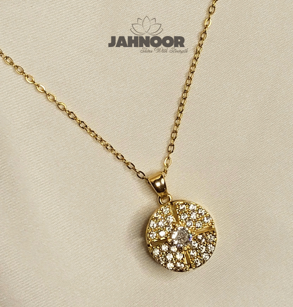 Rotatable Pave Pendant Necklace