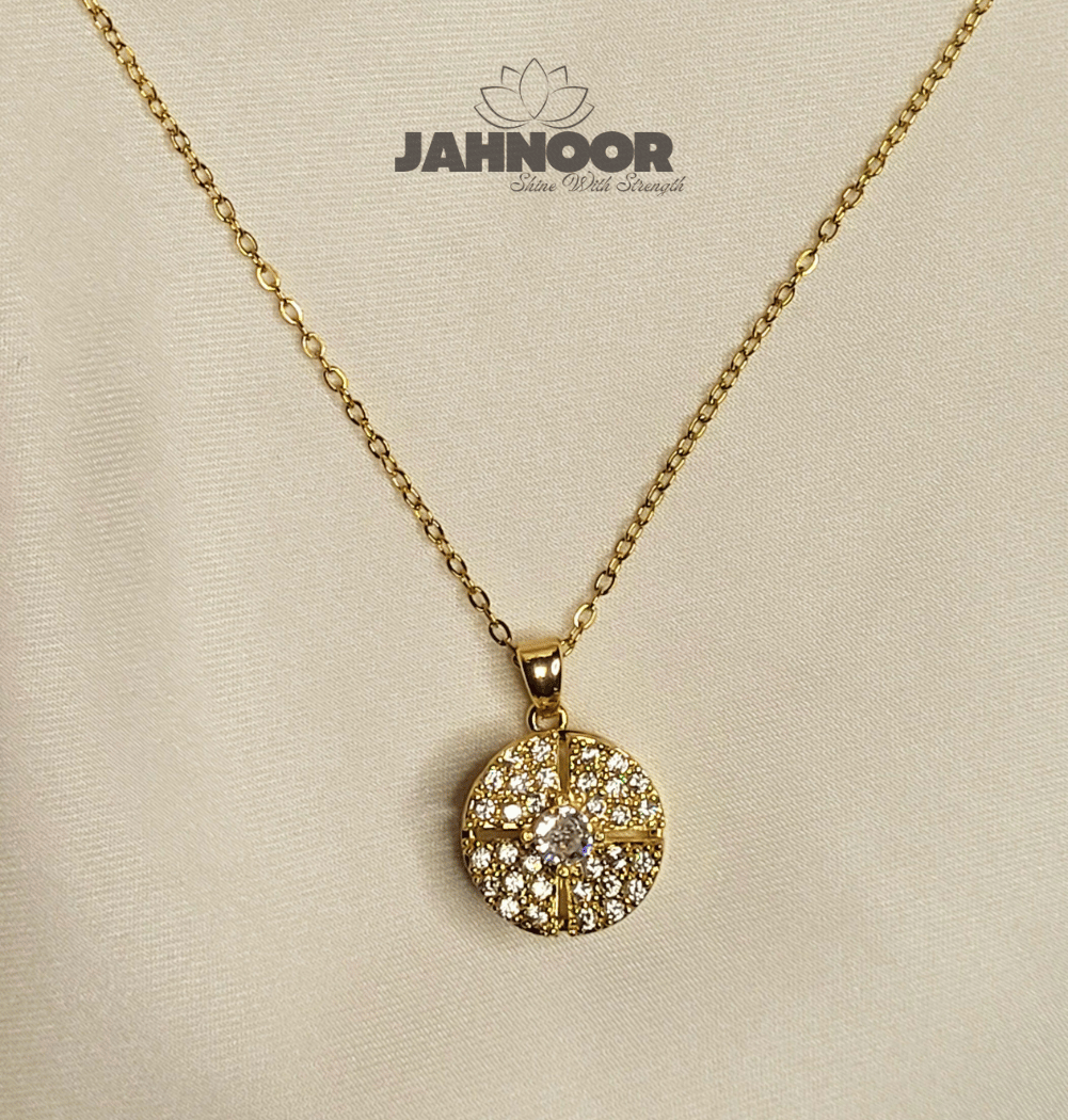 Rotatable Pave Pendant Necklace