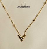 Minimalist Beaded Gold Necklace