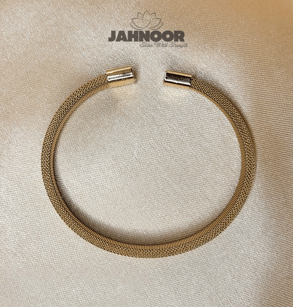 Gold Mesh Cuff Bracelet for Women
