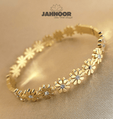 Golden Daisy Bloom Crystal Bracelet