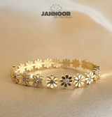 Golden Daisy Bloom Crystal Bracelet