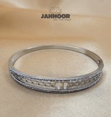 Luxe Crystal Silver Bangle