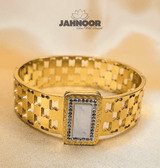 Gold Lattice Cut-Out Bracelet