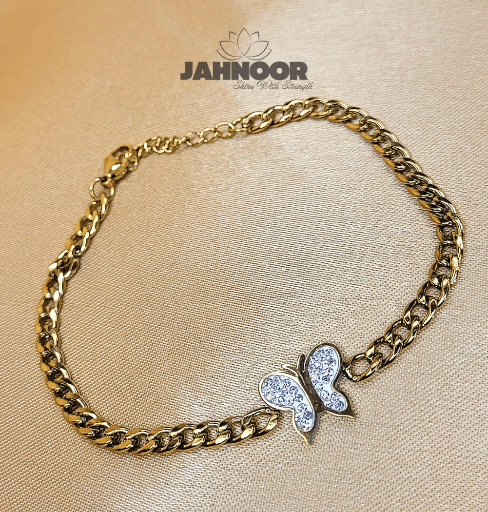 Gold Butterfly Chain Bracelet