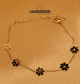 Gold Flower Charm Bracelet